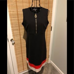 Calvin Klein Zip-Front Dress, Size 6